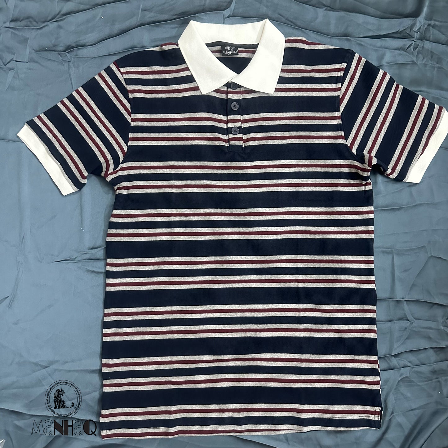 Manhaq stripped classic polo