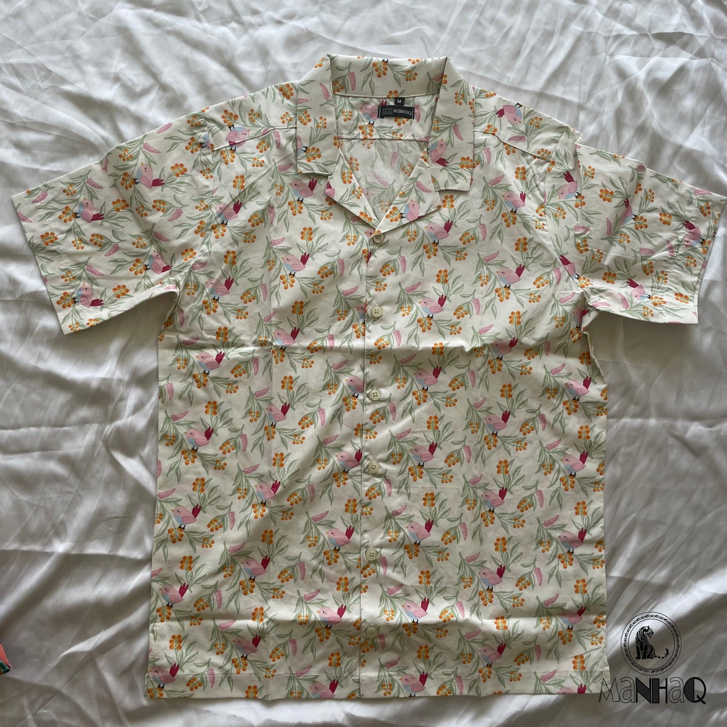 Secret yard Floral print Cuban collar Half Sleeve Shirt