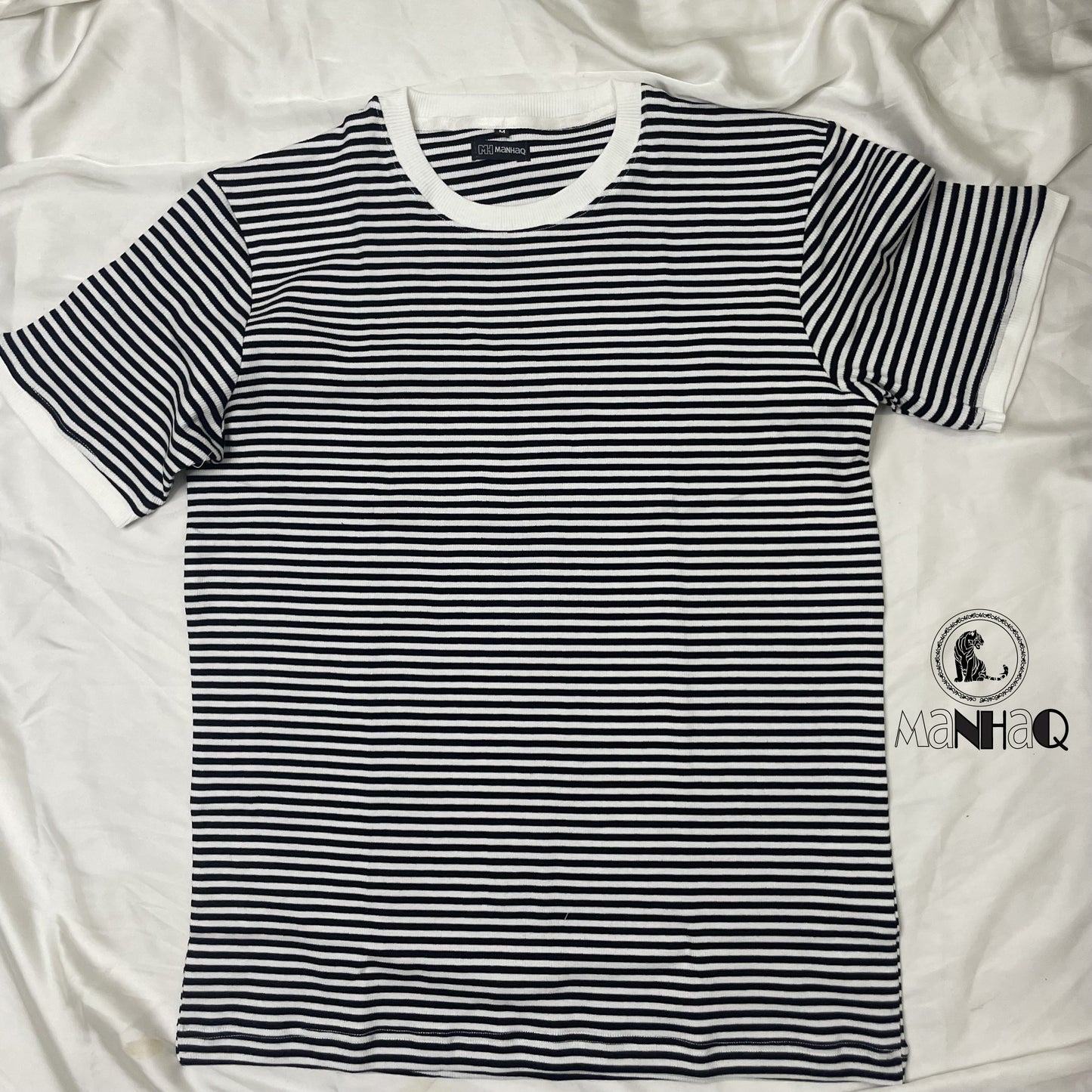 Half Sleeve Crew Neck Stripped T-shirt