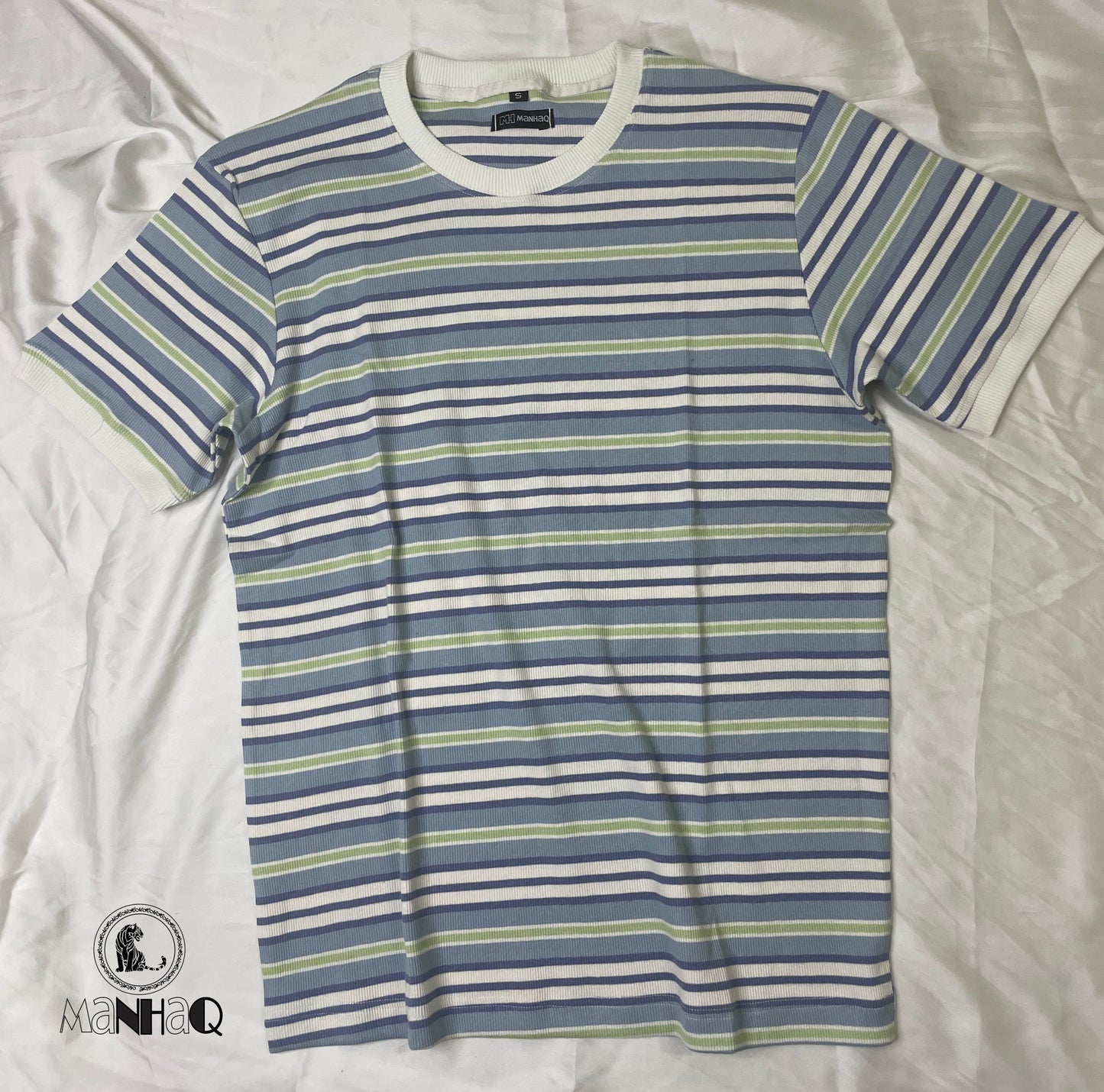 Half Sleeve Crew Neck Stripped T-shirt