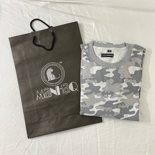 Crew neck Camo print half sleeve T-shirt