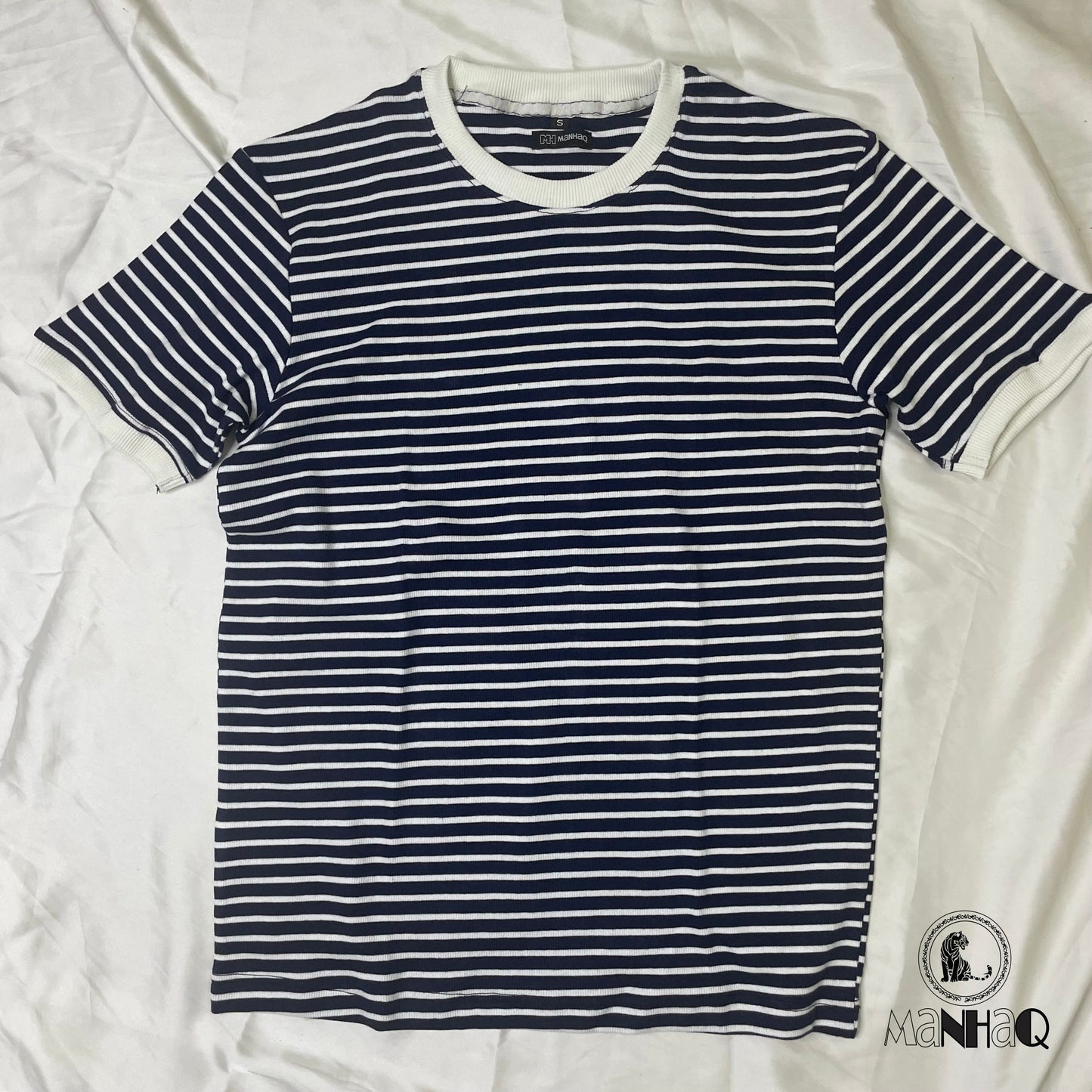 Half Sleeve Crew Neck Stripped T-shirt